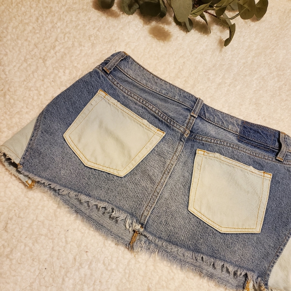 We The Free Denim Patchwork Mini Skirt - Picture 5 of 5
